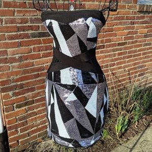 NWT women's sequin strapless party dress